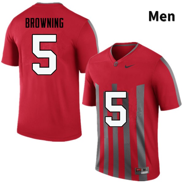 Ohio State Buckeyes Baron Browning Men's #5 Throwback Game Stitched College Football Jersey